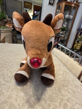 Rudolph the Red Nosed Reindeer Musical Nose Lights Up Plush